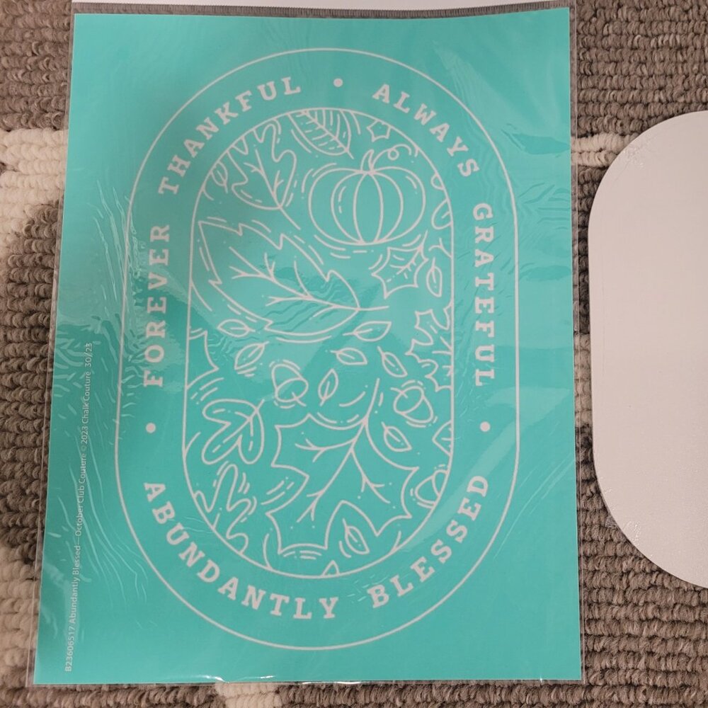 Chalk Couture Abundantly Blessed Transfer with Surface